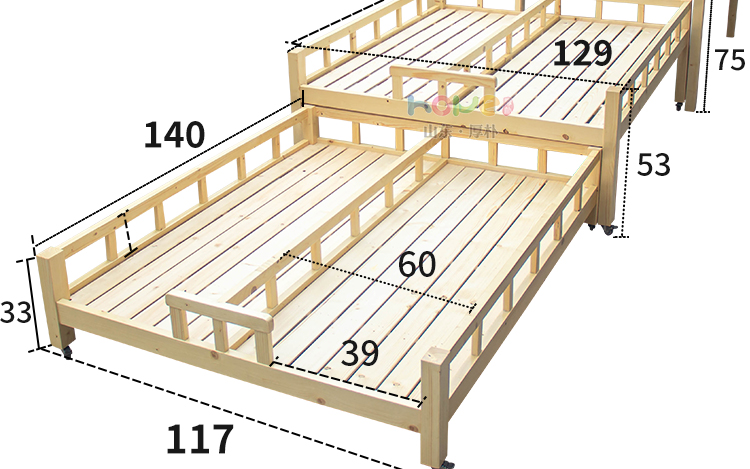 幼儿园三层推拉床 幼儿园多层床
